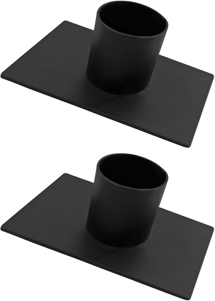 Iron Taper Candle Holder - Set of 2, Rustic Candlestick Holder for Home Decoration, Wedding, Anni... | Amazon (US)