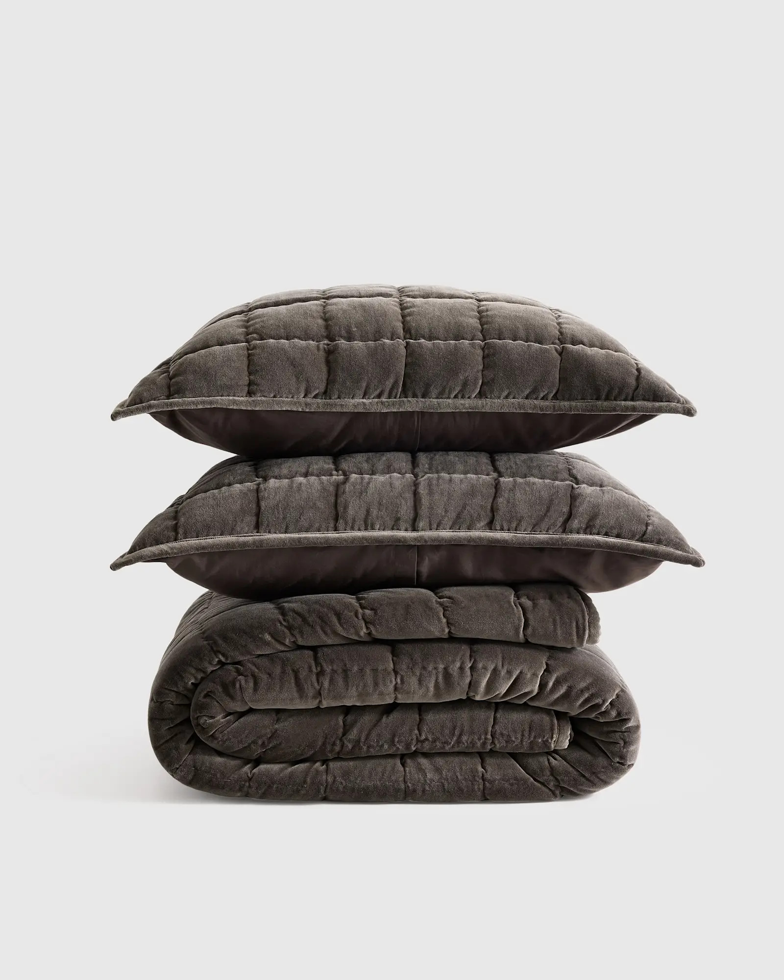 Cotton Velvet Box Quilt Set | Quince