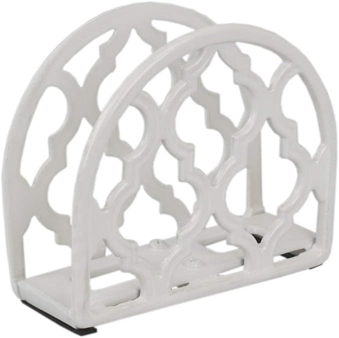 Home Basics Lattice Collection Cast Iron Napkin Holder (White) | Amazon (US)