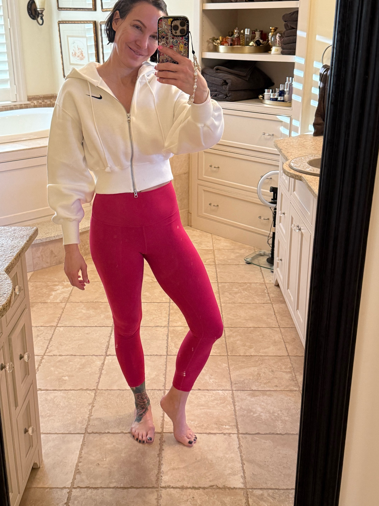 Lululemon align leggings and shirt, Nike phoenix full zip jacket. Size 6 in Lululemon & size small in jacket. 

Ootd, workout ootd, active wear 

#LTKActive #LTKFitness #LTKStyleTip