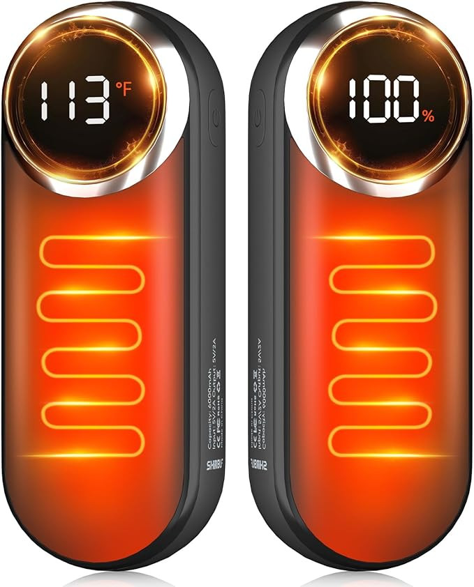 Hand Warmers Rechargeable,12000mAh Electric Hand Warmers with Light, 2 Pack Pocket Hot Hands Reus... | Amazon (US)