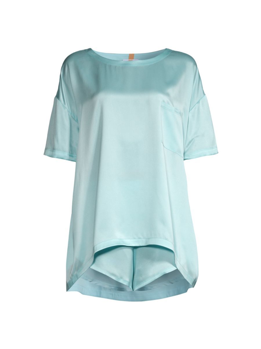 Stuff Of Dreams Silk Sleep T-Shirt, Shorts & Scrunchie Set | Saks Fifth Avenue