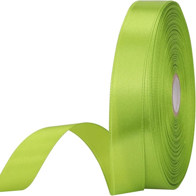 5/8 inches 50 Yard Light Green Satin Ribbon for Gift Wrapping, Wedding, Crafts, Christmas,Easter,... | Amazon (US)