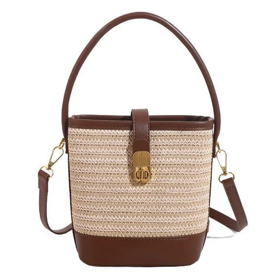 GASTROPOD 2026 New Straw Beach Bags for Women Rattan Purse Summer Straw Cross-Body Bag Raffia Han... | Walmart (US)