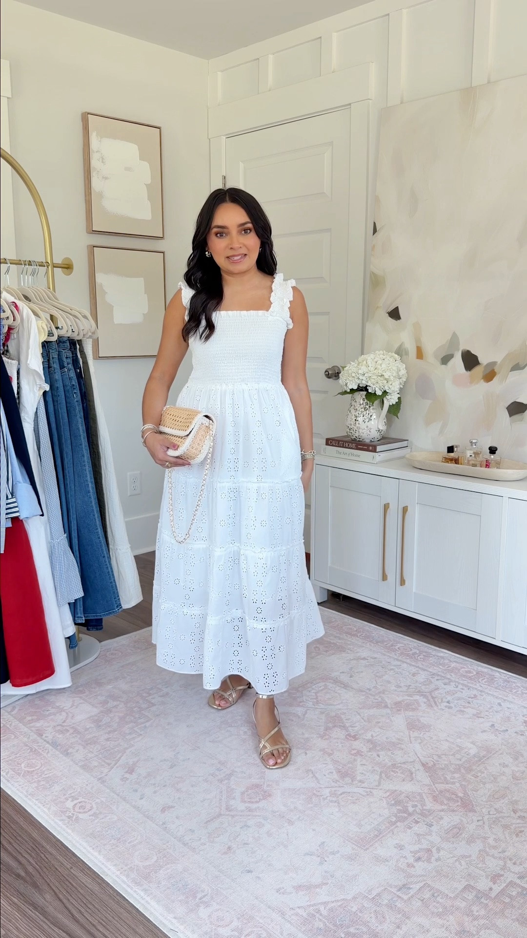 White eyelet dress size xs TTS
Gold sandals size 5.5 TTS

#LTKootd #LTKgrwm #LTKPetite