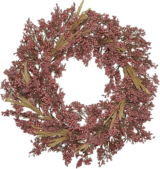 18 Inch Faux Dried Berries Fall Wreaths for Front Door, Rustic Fall Door Wreath Front Porch Decor... | Amazon (US)