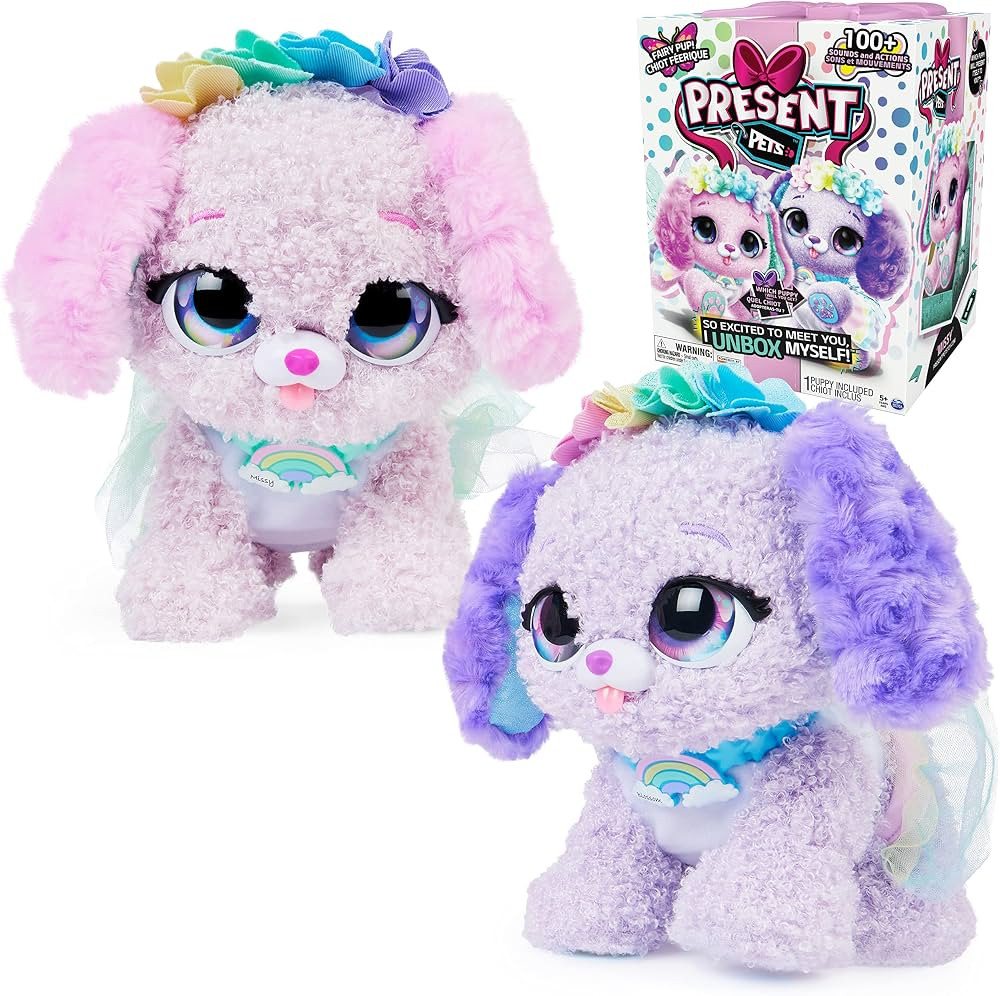 Present Pets, Fairy Puppy Interactive Surprise Plush Toy Pet with Over 100 Sounds & Actions (Styl... | Amazon (US)