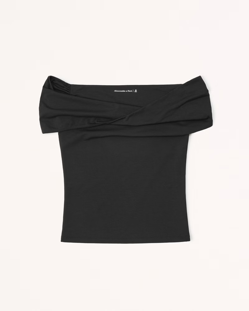Off-The-Shoulder Twist Top | Abercrombie & Fitch (US)