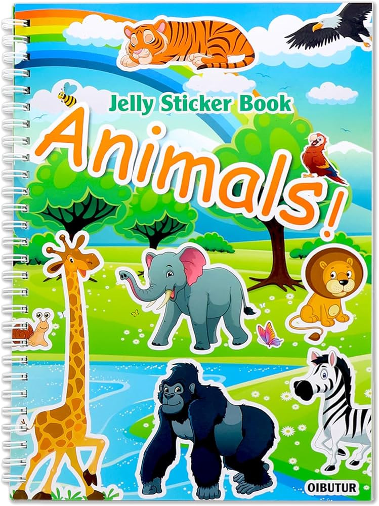 Jelly Sticker Book for Kids 2-4 Travel Essentials, Reusable Sticker Book + 8 Scenes + 2 Matching ... | Amazon (US)