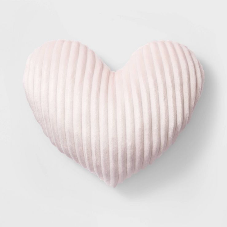 Valentine's Day Ribbed Heart Shaped Throw Pillow - Spritz™ | Target