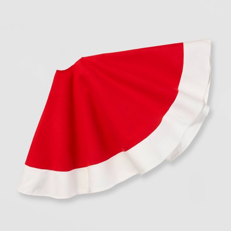 48in Felt Christmas Tree Skirt Red - Wondershop&#8482; | Target