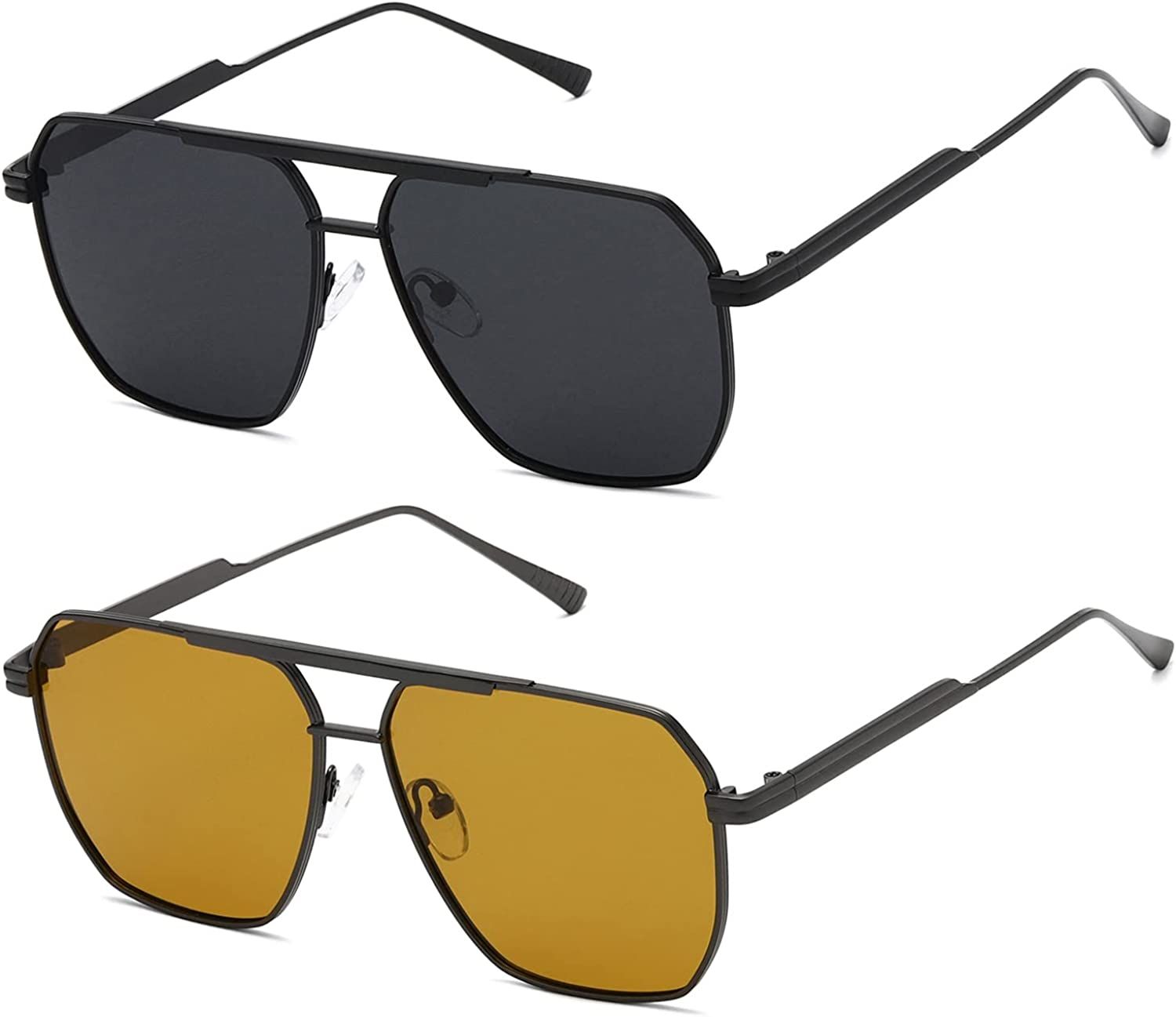 kimorn Polarized Sunglasses Womens Men Retro Oversized Square Vintage Fashion Shades Classic Larg... | Amazon (US)