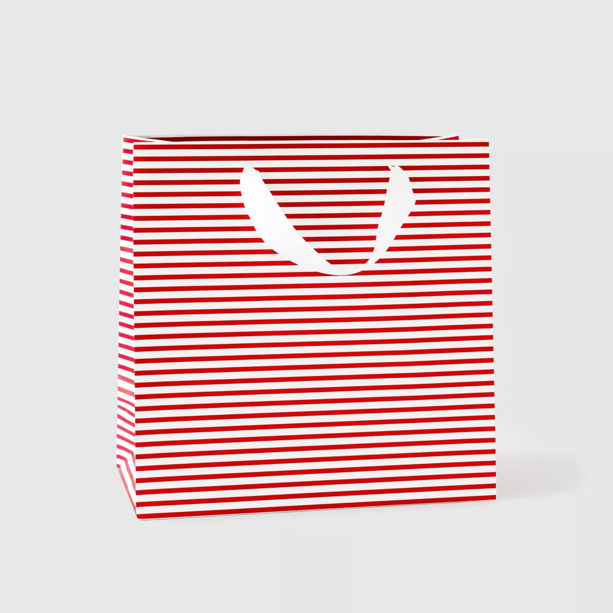 Red and White Stripe Large Square Gift Bag - Sugar Paper + Target | Target