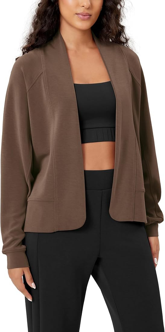 ODODOS Women's Modal Soft Open Front Cardigans Long Sleeve Casual Wrap Outwear | Amazon (US)