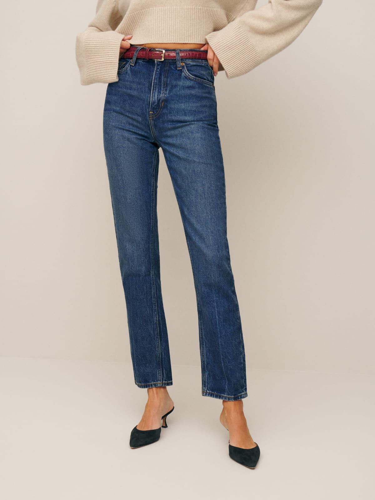Liza Ultra High Rise Straight Jeans | Reformation (Global)