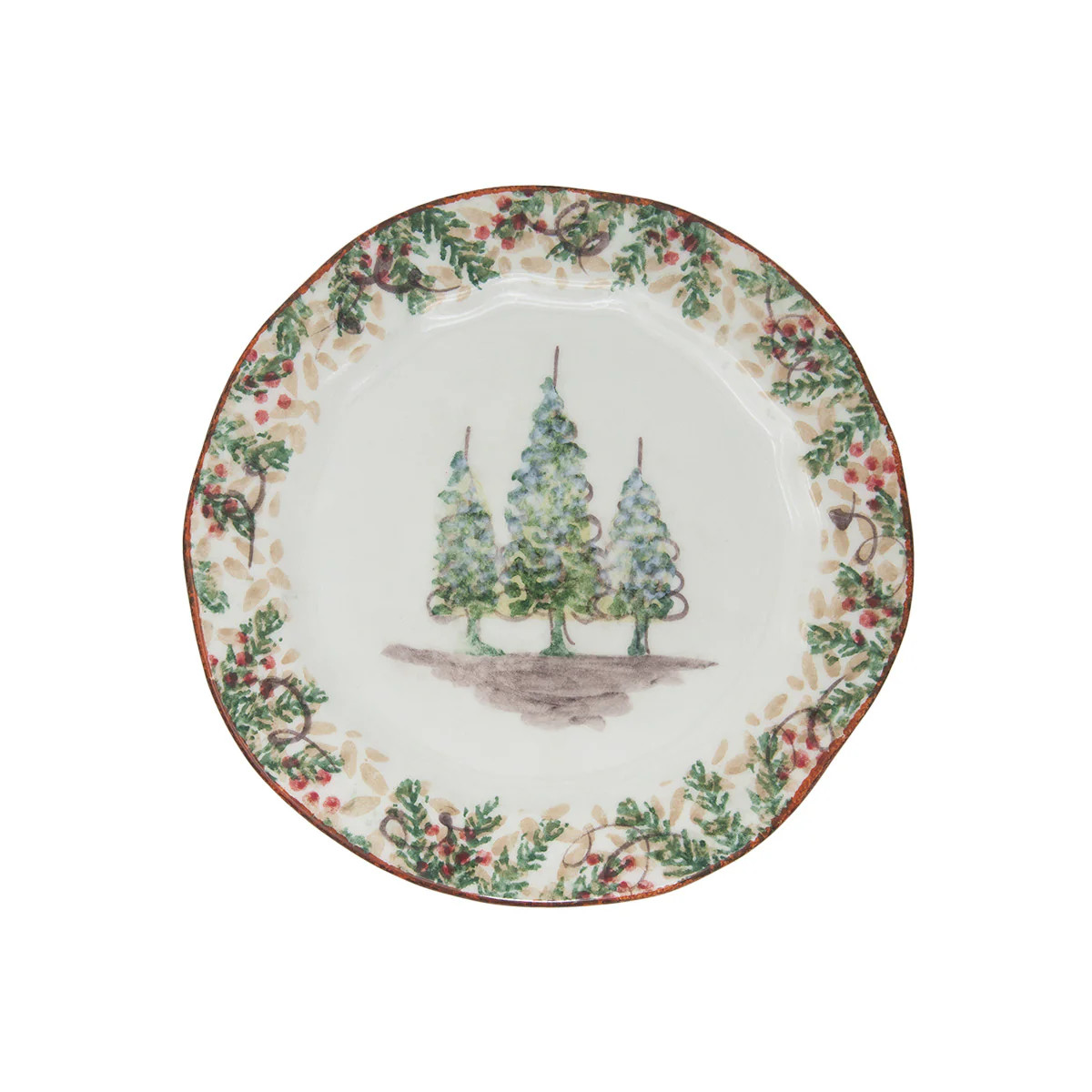 Natale Salad / Dessert Plate | Arte Italica & Crown Linen Designs