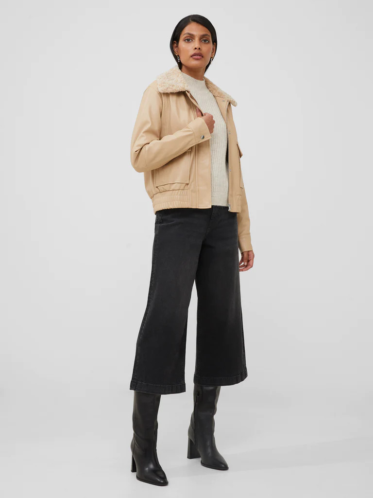 Vegan Leather Aviator Jacket | French Connection (US)