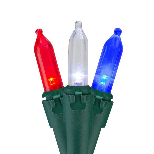 Northlight 50 Count Red, White and Blue LED Mini 4th of July Lights - 15.5 ft Green Wire | Target