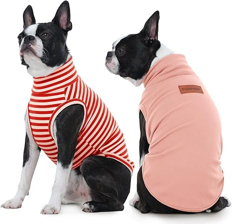FUAMEY 2 Pack Dog Fleece Vest for Extra Small Dogs,Maltese Chihuahua Stretchy Dog Sweatshirts War... | Amazon (US)