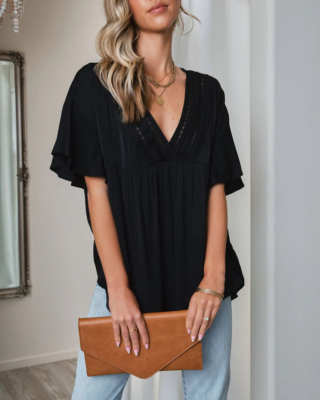 Avalina Flutter Sleeve Top | VICI