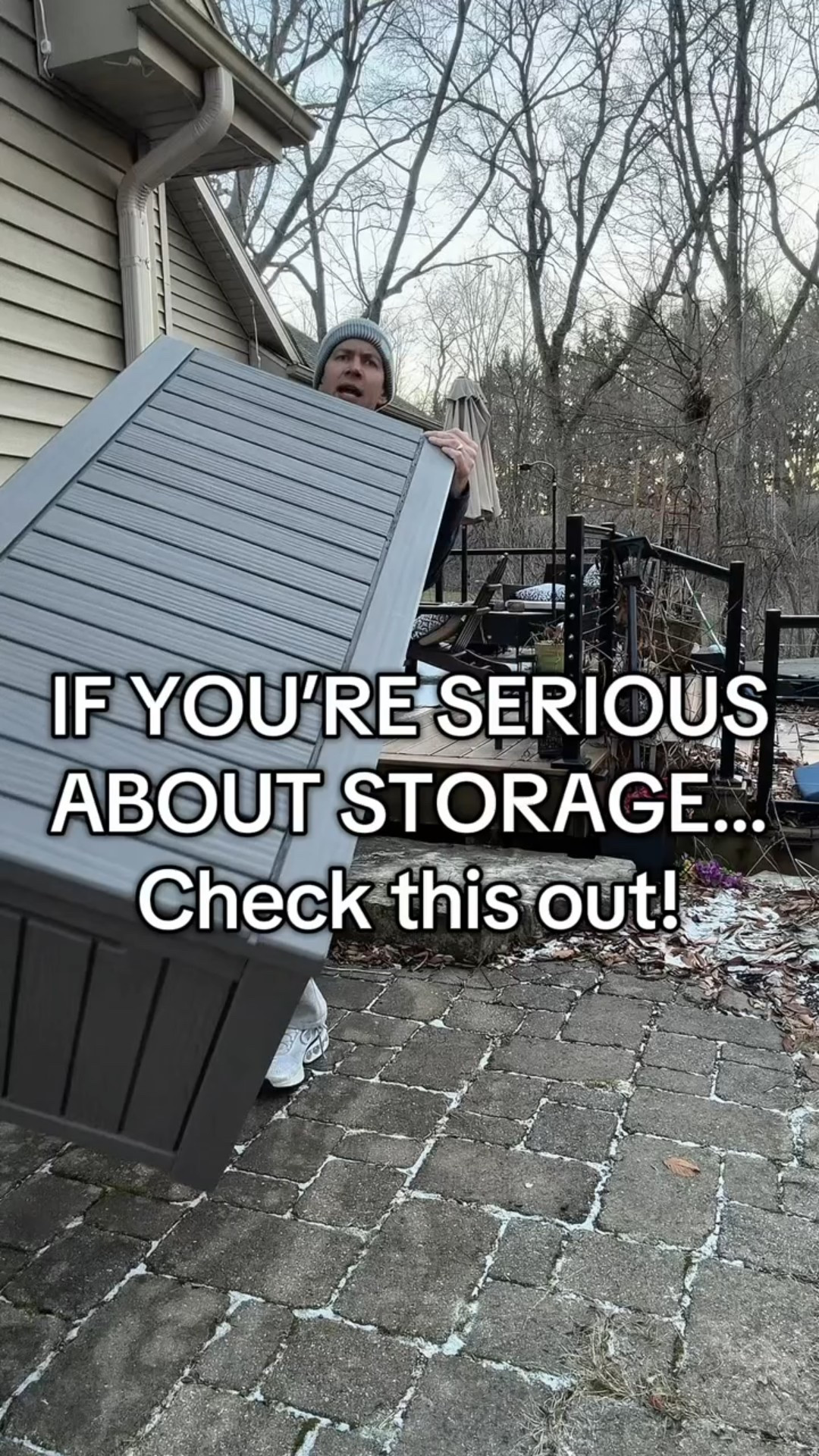 Backyard clutter solved.

This 120-gallon outdoor deck box is perfect for patio cushions, gardening tools, pool accessories, and outdoor storage. Weather resistant, spacious, and keeps everything organized in one place.

Such a clean and practical upgrade for any patio space.