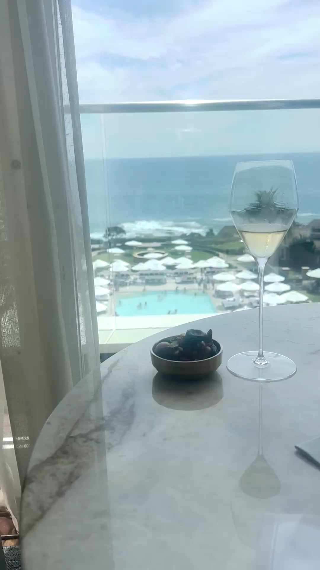 A beautiful ocean-view moment, framed by softly draped linen and a timeless marble table. Coffee, a glass of wine, and endless blue beyond the window—the perfect way to enjoy a Saturday afternoon. 🌊✨

#OceanView #MarbleTable #LinenDrapes #CoastalLiving #WeekendMoment #RelaxedElegance #LTKHome #LTKTravel

#LTKdayinmylife #LTKHome #LTKTravel