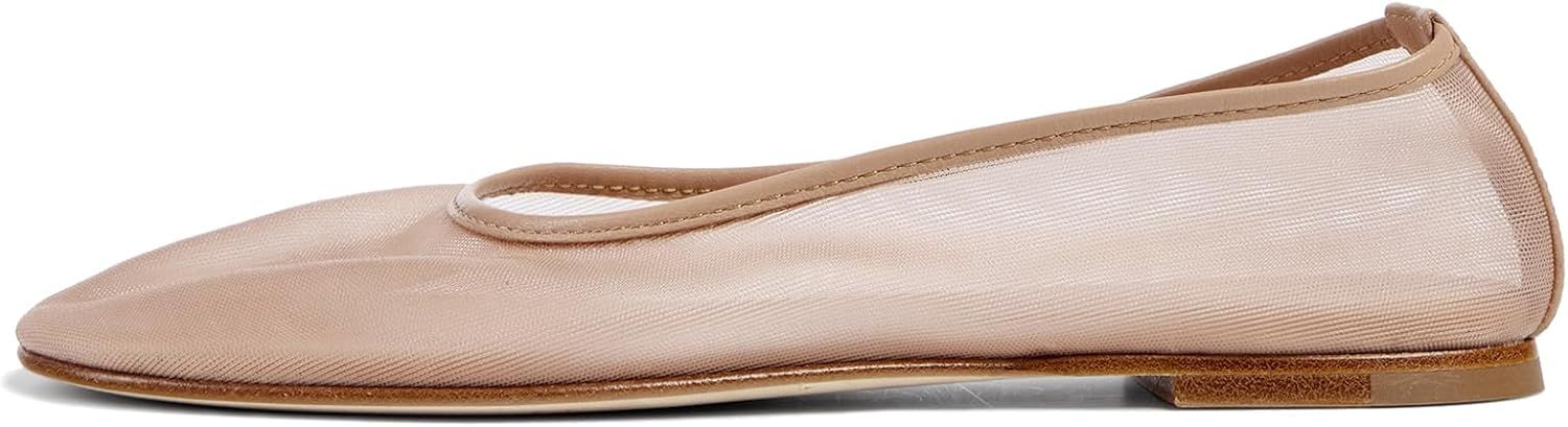 GERULATA Crystals Tulle Mesh Ballet Flats Shoes for Women Sparkly Rhinestone Slip On Ballerina Sh... | Amazon (US)