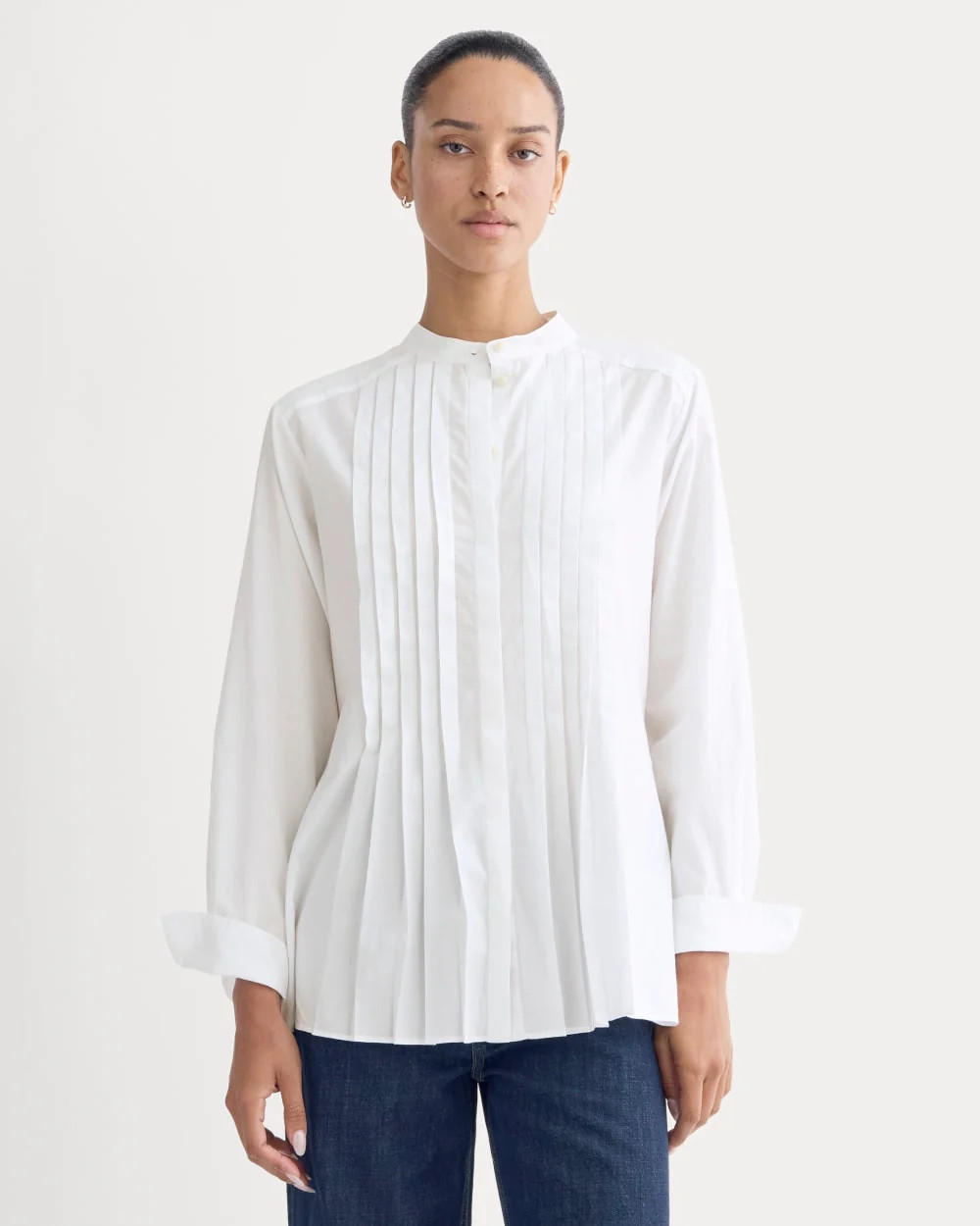 The Pleated Shirt in Silky Cotton | Everlane
