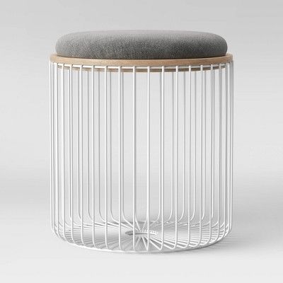 Wire Storage Table and Ottoman White - Room Essentials™ | Target