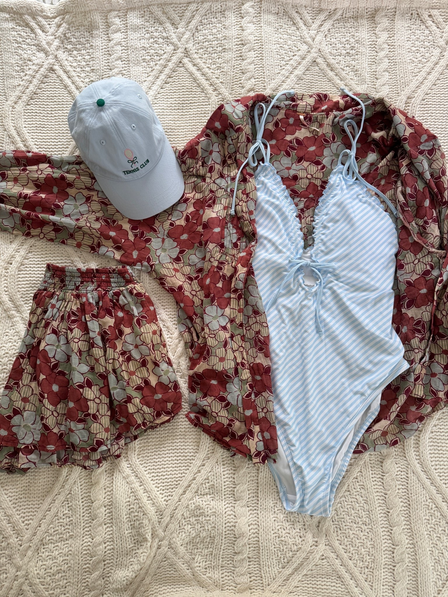 The cutest little matching set for a quick summer outfit. So lightweight, and easy to quick throw on and go. Would look adorable on vacation!

Shorts are a bit low rise, but they feel comfy. 

Swimsuit can be adjusted at the keyhole too

Vacation outfit, target style, beach outfit, resort wear, one piece swimsuit

#ltkseasonal #ltku #ltkmidsize

 #ltkfindsunder50 #ltksalealert #ltktravel

#LTKSwim