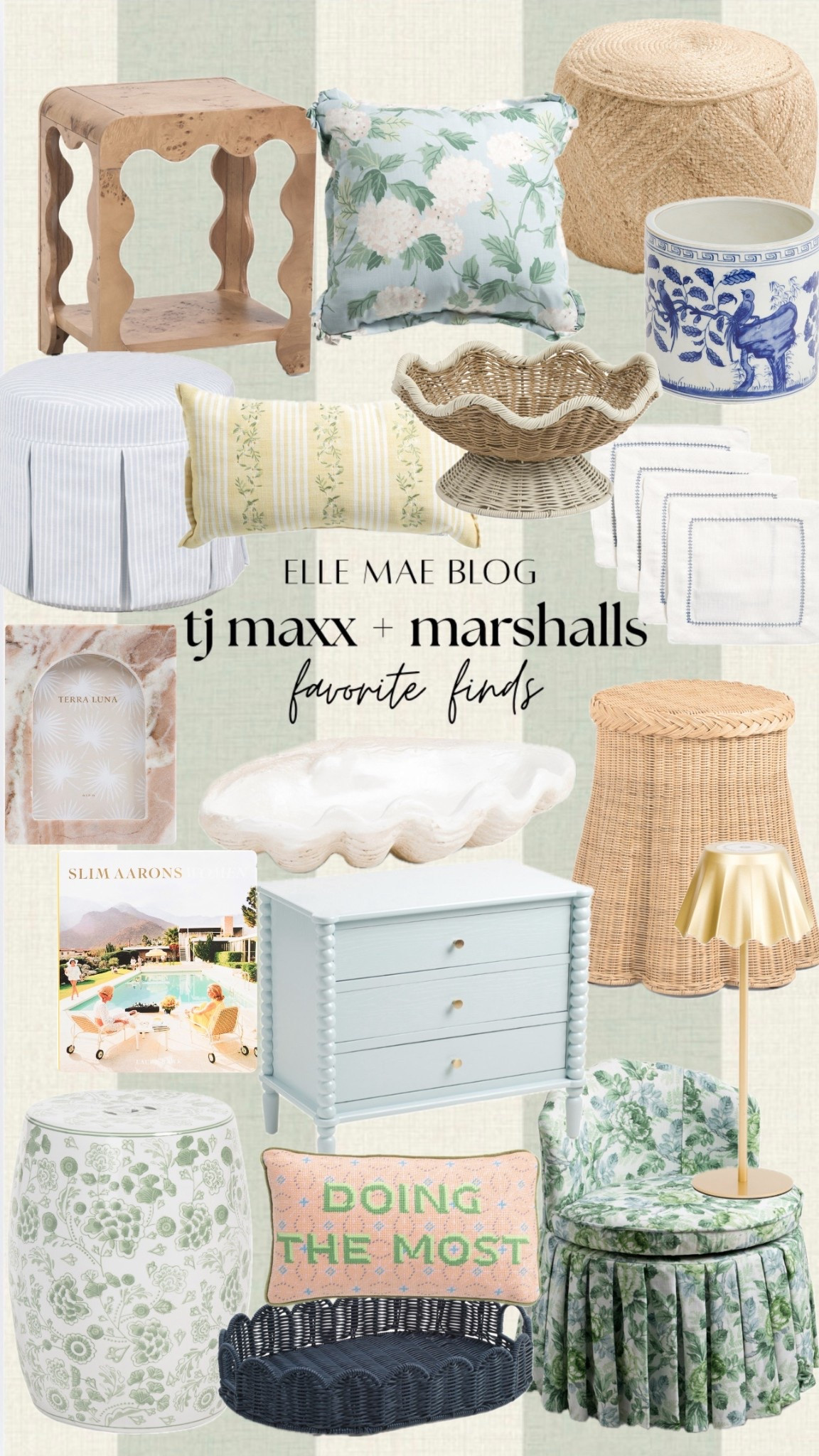 Tj Maxx & Marshall’s home finds // home decor // coastal // blue & green // floral // rattan // Nancy Meyers // coastal grandmother 

#LTKHome #LTKSaleAlert