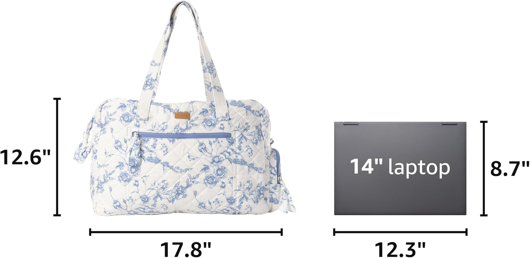 Staya Quilted Weekender for Women \u2013 Overnight Bag, Hospital Bag for Labor and Delivery, Soft... | Amazon (US)