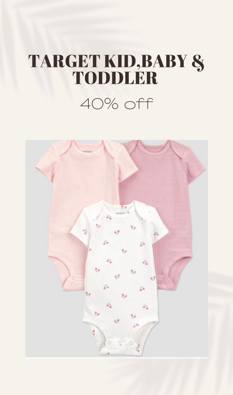 Target kid, toddler and baby 40% off clothes! 

#target #sale #baby #targetsale

#LTKBaby #LTKSaleAlert #LTKmomlife