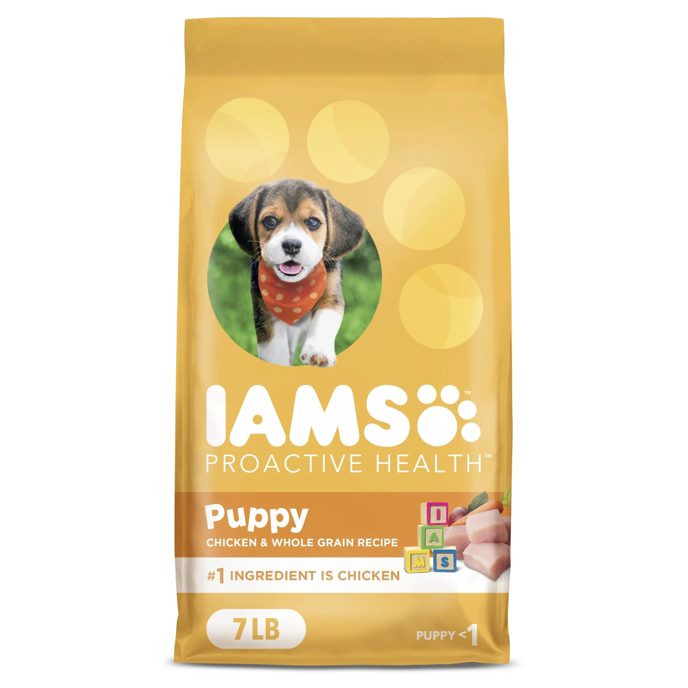 Iams Proactive Health Chicken And Whole Grain Recipe Dry Dog Food For Puppies, 7 Lb Bag | Walmart (US)