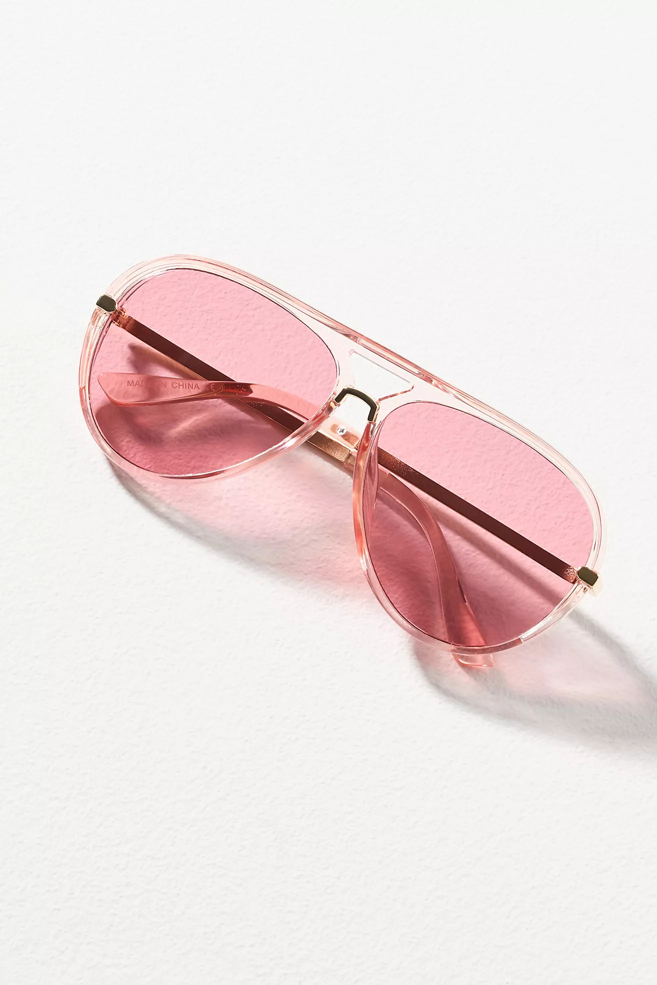 I-SEA Colored Translucent Aviator Sunglasses | Anthropologie (US)