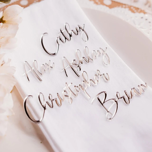 20Pcs Personalized Wedding Place Table Cards Names Tags Custom Place Settings for Guest Bride and... | AliExpress (US)