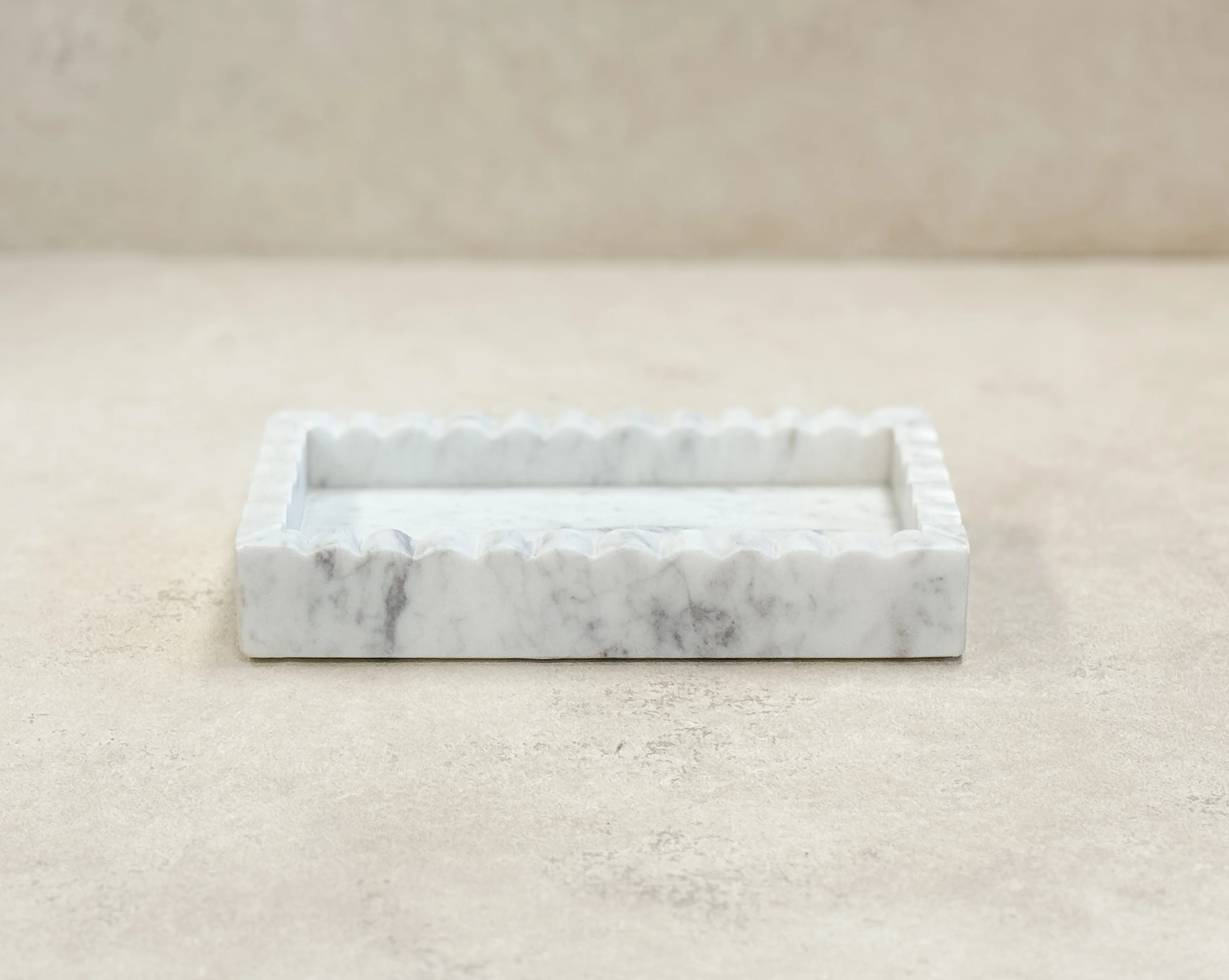 Scalloped Marble Tray | Cottage and Key