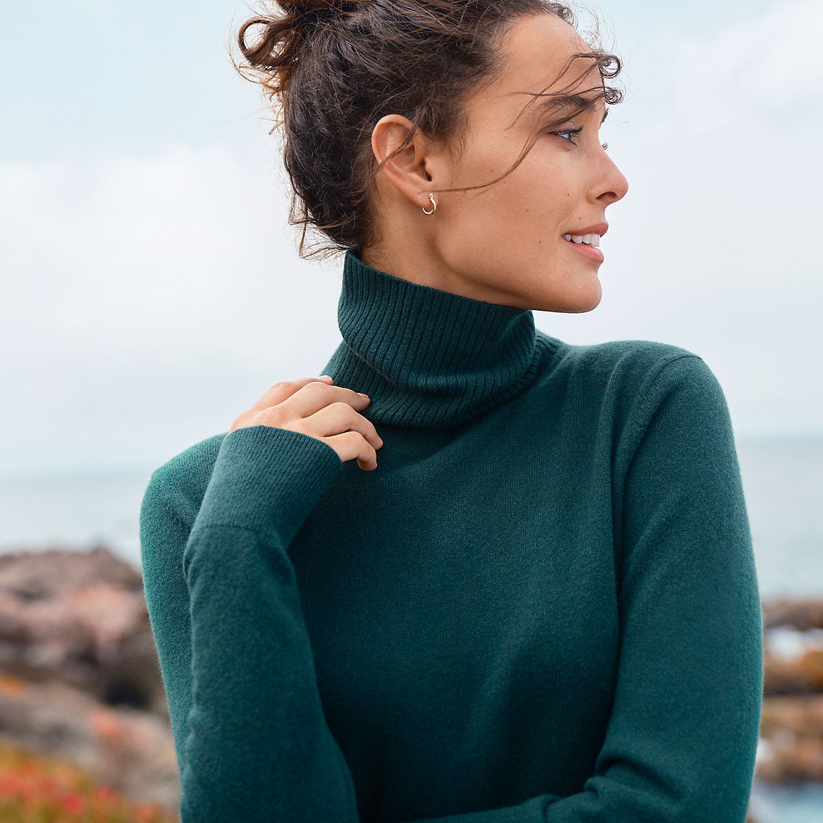 Women's Cashmere Turtleneck Sweater | Lands' End (US)