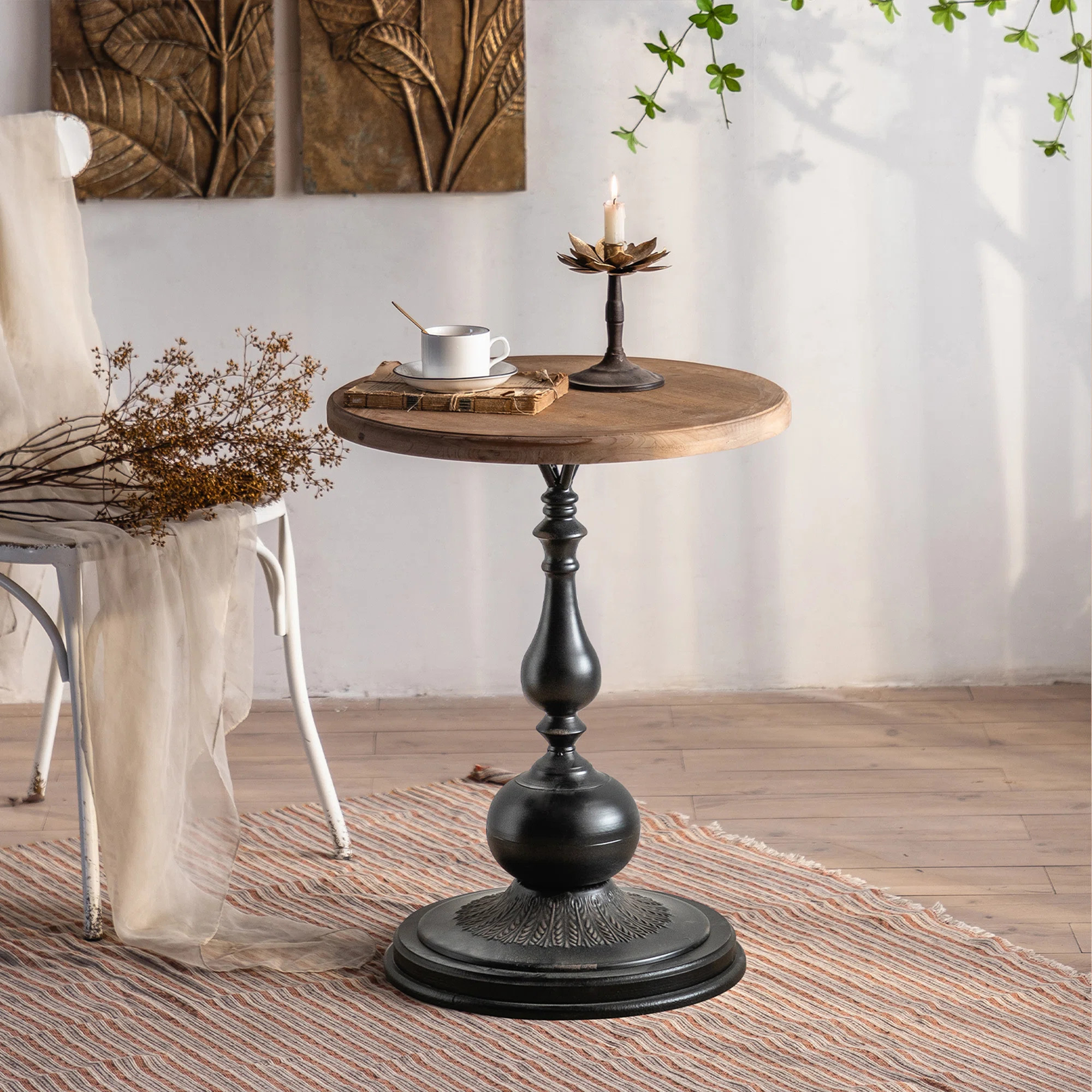 Laurel Foundry Modern Farmhouse® Alicea Pedestal End Table & Reviews | Wayfair | Wayfair North America