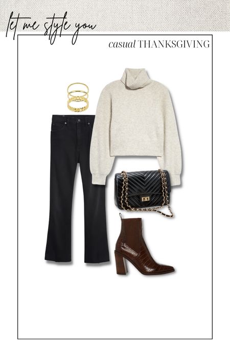 Thanksgiving outfit: casual 

Holiday outfit, boots, boot, classic quilted bag, chanel look a like, knit sweater, chunky sweater, black jeans, stacking rings, crocodile boots, chocolate brown boots, casual outfit, thanksgiving style 

#LTKHoliday #LTKshoecrush #LTKstyletip