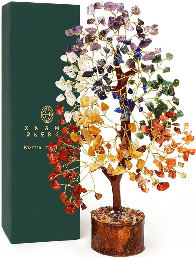 Crystal Tree of Life, 7 Chakra Healing Crystal Trees for Home and Office Desk Decoration, Handcra... | Amazon (US)