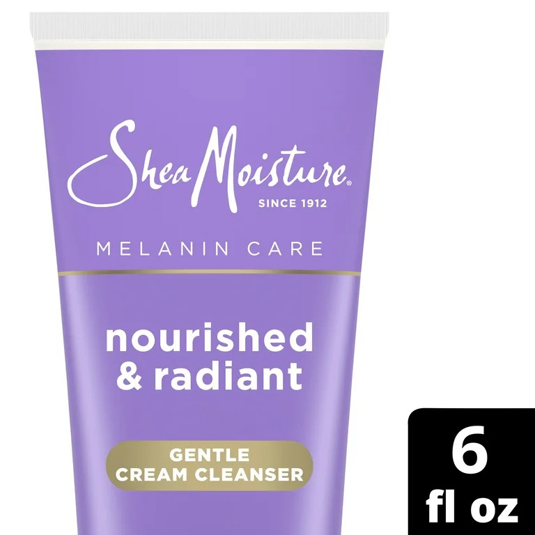 SheaMoisture Melanin Care Cream Cleanser with Pro-Ceramides + Elderberry Complex All Skin, 6 oz | Walmart (US)