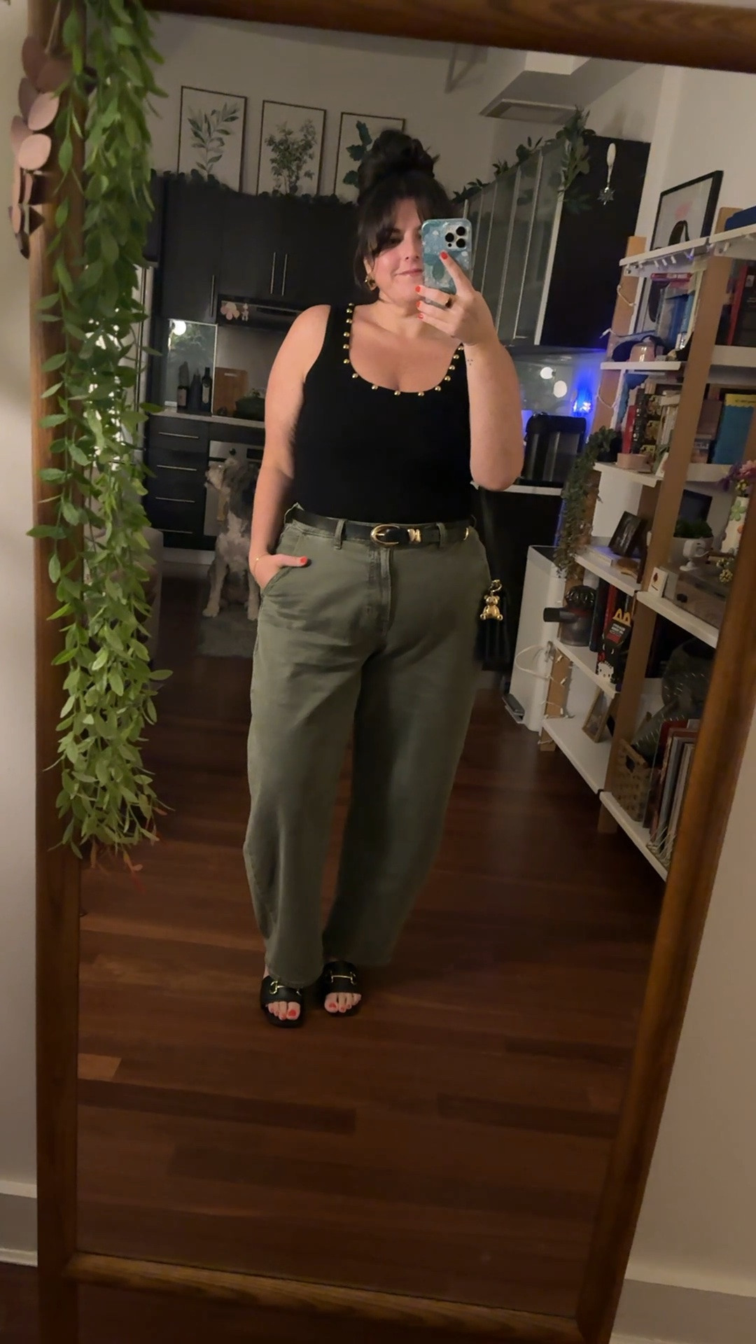 Dinner double date night outfit! Love this top so much, the gold detail is super cute and the ribbed material is very comfortable. I’m wearing a size large in the tank and size 33/16 in the jeans!

#LTKNYFW #LTKootd #LTKPlusSize