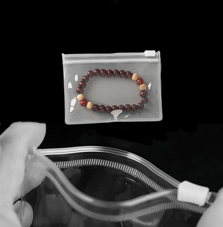 100 Self Seal PVC Pack Zipper Lock Bags,Clear Jewelry Anti Oxidation Bag Clarity Tarnish Preventi... | Amazon (US)