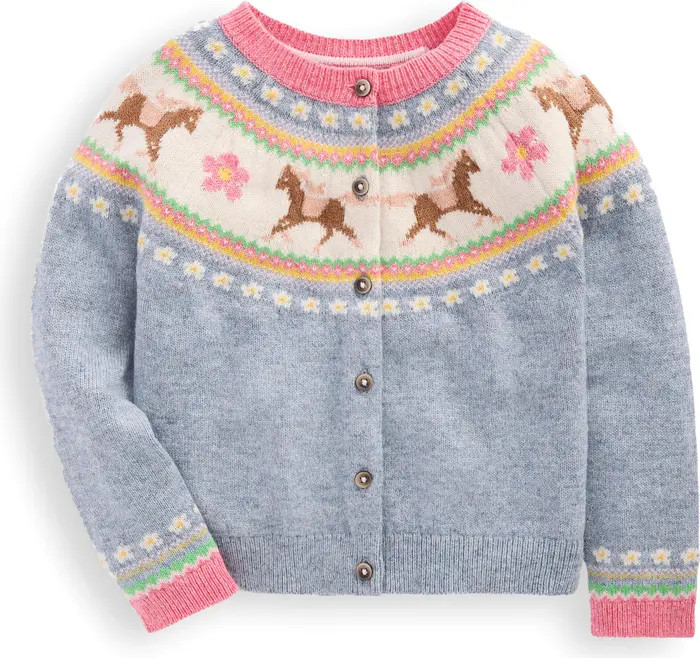 Mini Boden Kids' Edie Fair Isle Cardigan | Nordstrom | Nordstrom