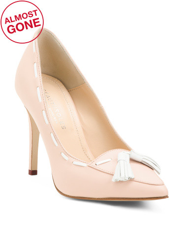 Made In Italy Leather Josie Tassel Pumps | TJ Maxx