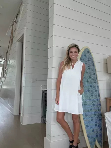 This Avara white mini dress is PERFECTION. Cutest summer easy throw-on dress. Wearing an XS. Also comes in red and blue. Paired with my fave Anthro platform sandals and some fun accessories! Use code Fancy15 to get 15% off this dress. 

 #LTKSeasonal #LTKFindsUnder100 #LTKStyleTip