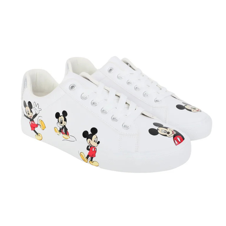 Disney Mickey Mouse Unisex Women's Retro Court Sneaker | Walmart (US)