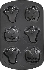 Wilton Ghost & Pumpkin Non-Stick Mini Cakes Pan, 6-Cavity | Amazon (US)