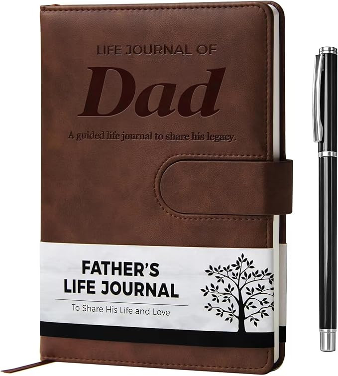 Dad I Want to Know Your Life Story Leather Journal (Hardcover) - Dads Birthday Gifts- Guided Lega... | Amazon (US)